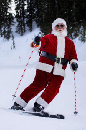 Santa skiing at Brighton Resort